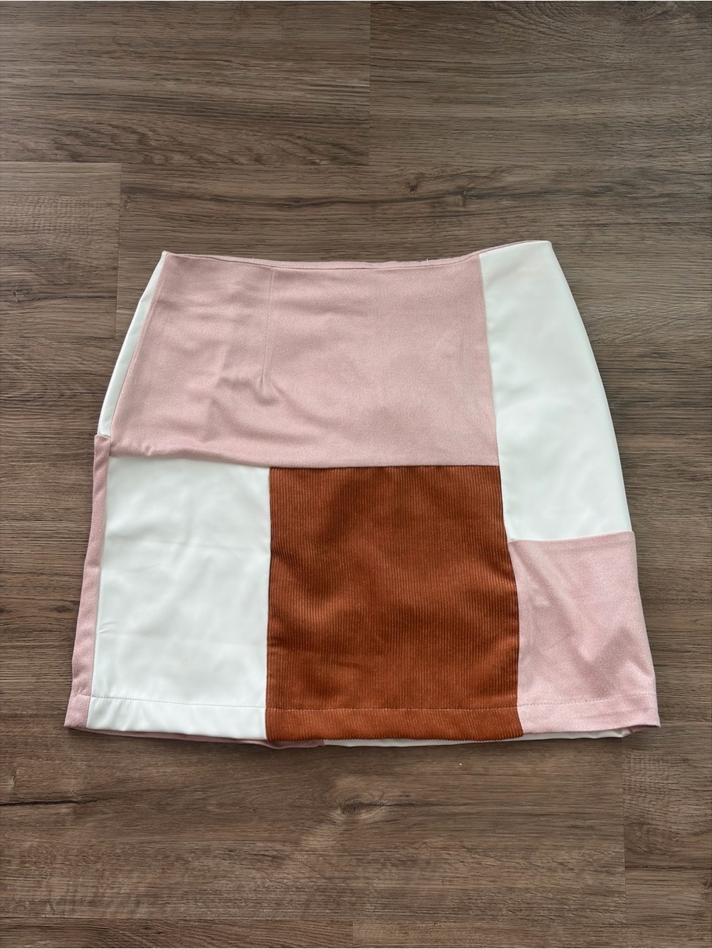 NWT Blue Rain x Francesca's Colorblock Patchwork Corduroy Mini Skirt Size S